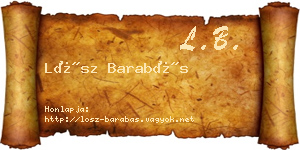 Lősz Barabás névjegykártya